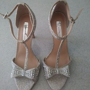 I.N.C. Champagne Reesie2Gold Bow High Heel